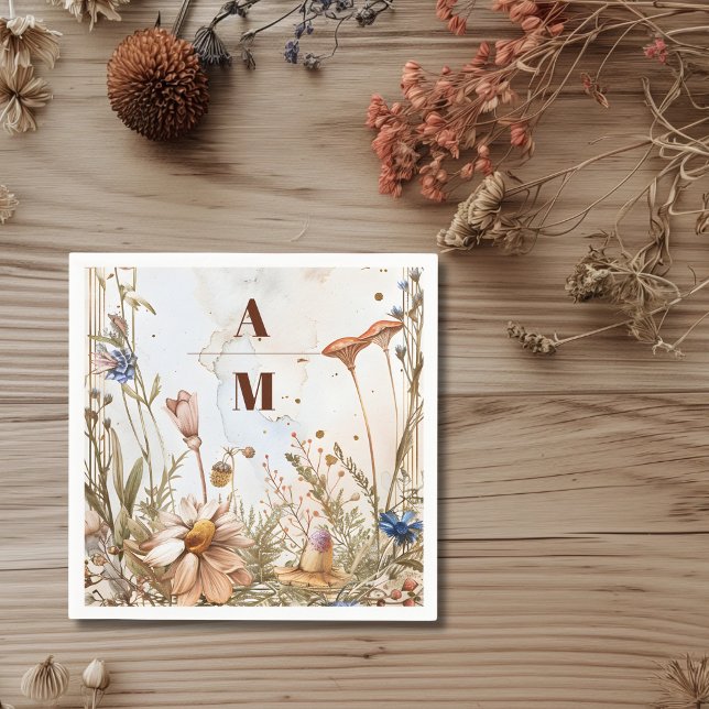 Rustikale Watercolor-Hochzeit Serviette (Von Creator hochgeladen)