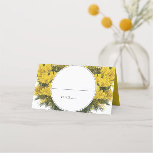 Rustikale Wattle Acacia Wedding Platzkarte