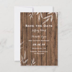 Rustikale Weide auf Holze Hochzeit Save The Date