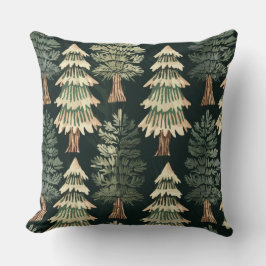 Rustikale Weihnachten Evergreen Trees Kissen