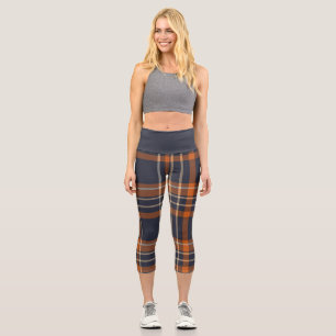 Rustikale Weihnachten/Winter kariert Capri Leggings