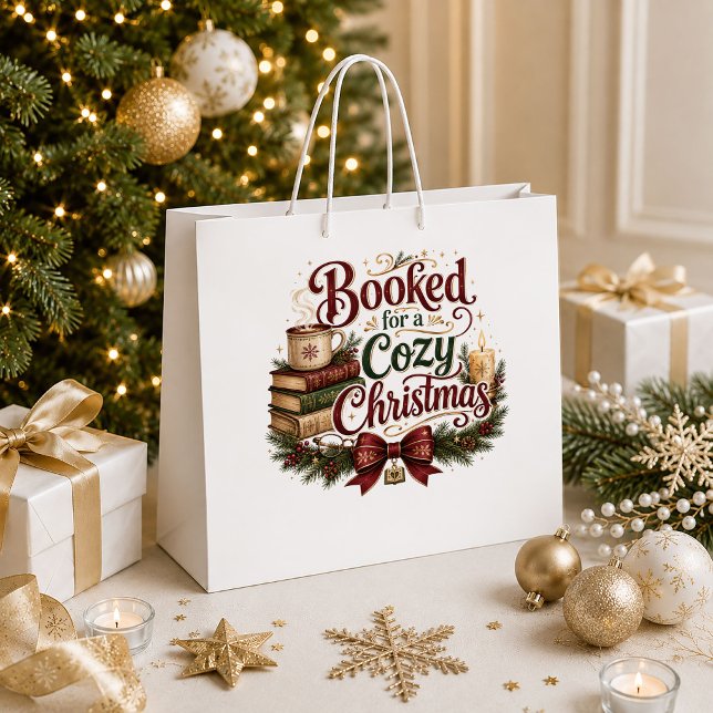 Rustikale Weihnachts-Geschenktüten-Gestaltung mit  Große Geschenktüte (Rustic Christmas Sparkly Holiday Gift Bag Design

)
