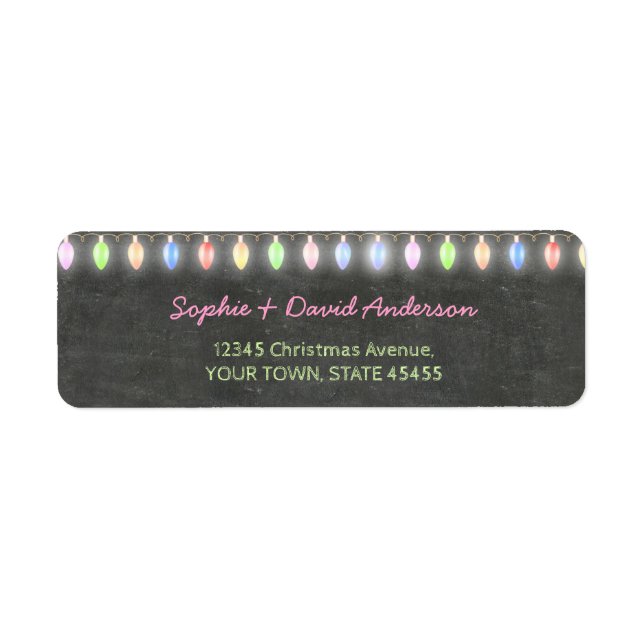 Rustikale Weihnachts Potluck Chalkboard String Lig (Vorne)