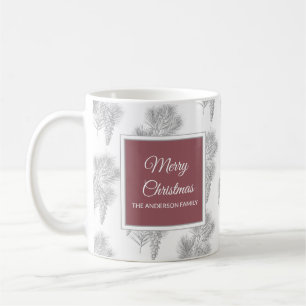 Rustikale Weihnachts-Tannenzapfen stilvoll chic Kaffeetasse