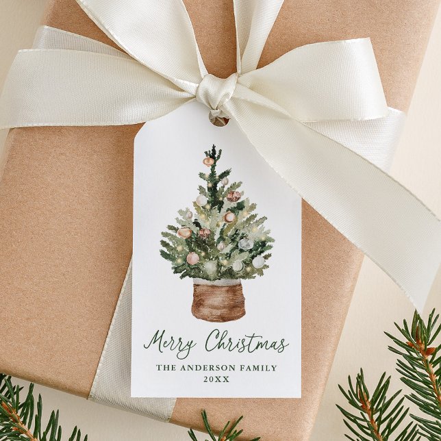 Rustikale Weihnachtsbaum-Ornamente Neutrale Feiert Geschenkanhänger (Von Creator hochgeladen)