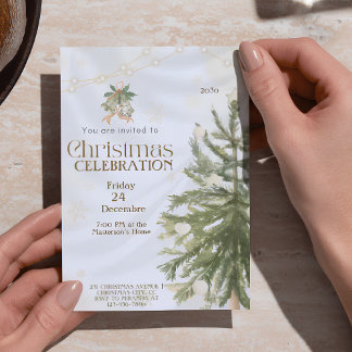 Rustikale Weihnachtsbaumeinladungen | Elegant und Einladung