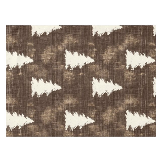 Rustikale Weihnachtsbaumen Tischdecke (Vorderseite (Horizontal))