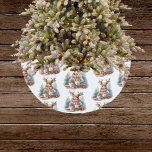 Rustikale Weihnachtsbaumfarbe Wasserfarbe Polyester Weihnachtsbaumdecke<br><div class="desc">Winterdesign Thema,  Aquarellmalerei mit rustikalen Details.</div>