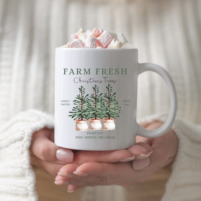 Rustikale Weihnachtsbaumfarm Weihnachten Tasse (Von Creator hochgeladen)