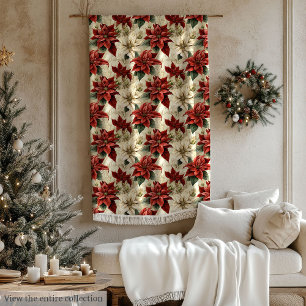 Rustikale Weihnachtsdecke Wasserfarbe Weihnachtsbl Fleecedecke