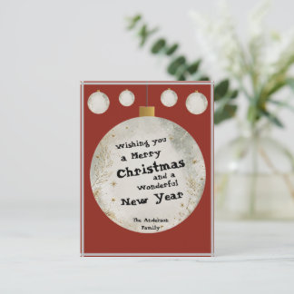 Rustikale Weihnachtsdekoration Frohe Weihnachten F Postkarte