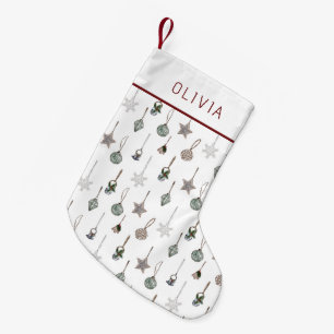 Rustikale Weihnachtsdekorationen mit individuellem Kleiner Weihnachtsstrumpf