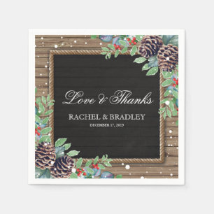 Rustikale Weihnachtsfeier Serviette