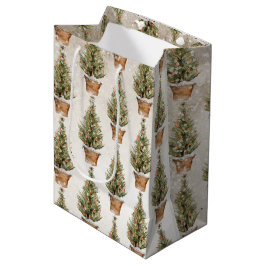 Rustikale Weihnachtsgeschenktaschen Mittlere Geschenktüte