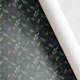 Rustikale Weihnachtsgrün Geschenkpapier