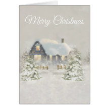 Rustikale Weihnachtshütte Wintersolstice Wald