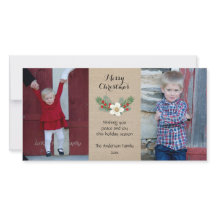 Rustikale Weihnachtskarte 2 Foto / rot