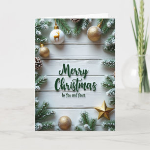 Rustikale Weihnachtskarte aus Holz Karte