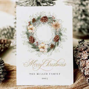 Rustikale Weihnachtskarte Feiertagskarte