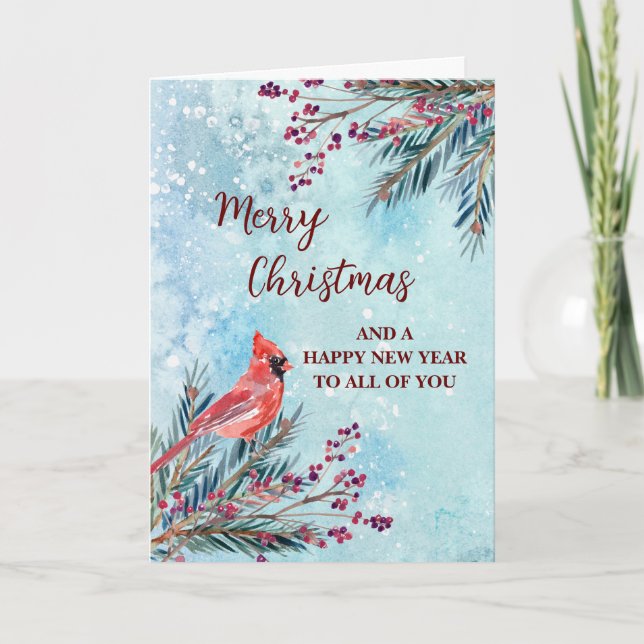 Rustikale Weihnachtskarte für Gruppen Karte (Vorderseite)