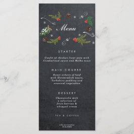 rustikale Weihnachtskarten Menükarte