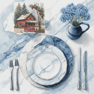 Rustikale Weihnachtsmagie im Landhausstil Vintage Glasuntersetzer