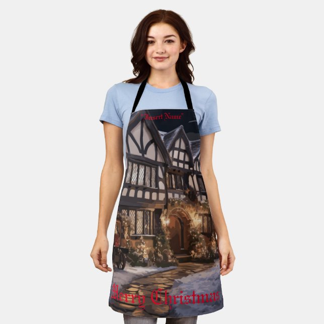 Rustikale Weihnachtsmagie Schürze (Getragen)