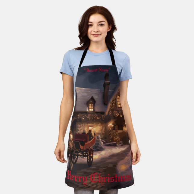 Rustikale Weihnachtsmagie Schürze (Getragen)