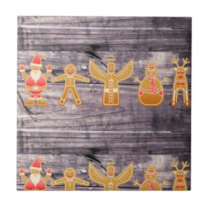 Rustikale Weihnachtsmänner Fliese