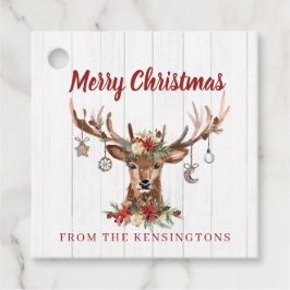 Rustikale Weihnachtsschmuck | Holz Geschenkanhänger