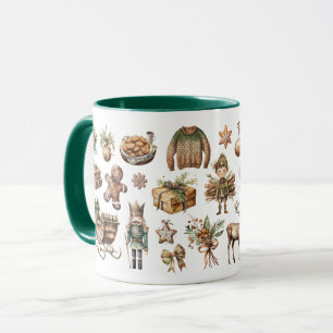 Rustikale Weihnachtstasse Tasse