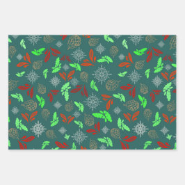 Rustikale Weihnachtsvibes Geschenkpapier Set