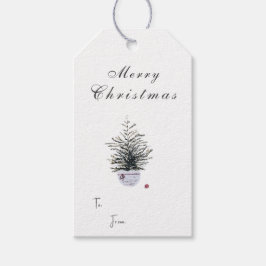 Rustikale Weihnachtsweihnachtsfeiertage Geschenkanhänger