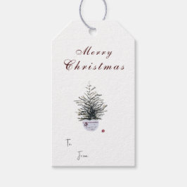 Rustikale Weihnachtsweihnachtsfeiertage Geschenkanhänger