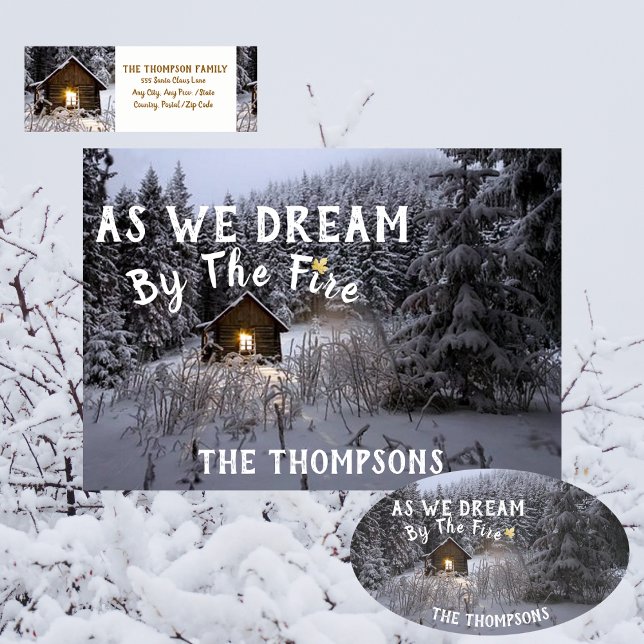 Rustikale Weihnachtszeit-Rücksendeadresse (Rustic Country Christmas - Return Address Label. Add the matching Christmas Card and Sticker.)