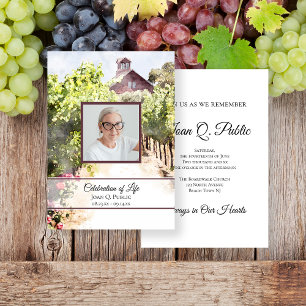 Rustikale Weinberge Wasserfarbene Feier des Lebens Einladung