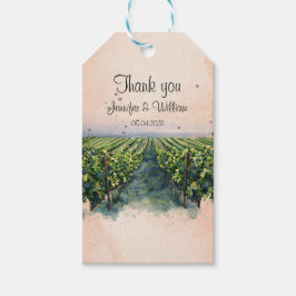 Rustikale Weinberge Zielort Italien Hochzeit Geschenkanhänger