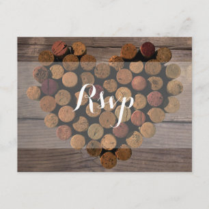 Rustikale Weinfork UAwg Post Card RSVP Karte