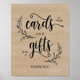 Rustikale Weinkeller Hochzeitskarten und Geschenke Poster