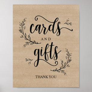 Rustikale Weinkeller Hochzeitskarten und Geschenke Poster