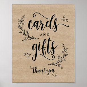 Rustikale Weinkeller Hochzeitskarten und Geschenke Poster