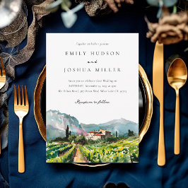 Rustikale Weinkellerei Hochzeit Einladung