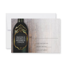 Rustikale Weinkellerei Hochzeit RSVP Antwort