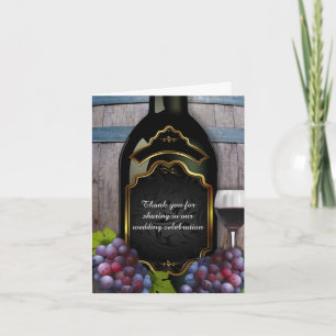 Rustikale Weinkellerei Hochzeit Vielen Dank Dankeskarte
