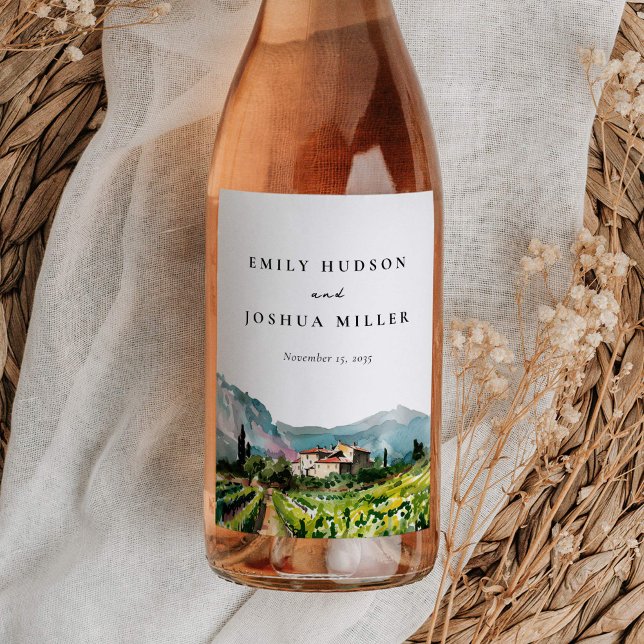 Rustikale Weinkellerei Hochzeit Weinetikett (Von Creator hochgeladen)