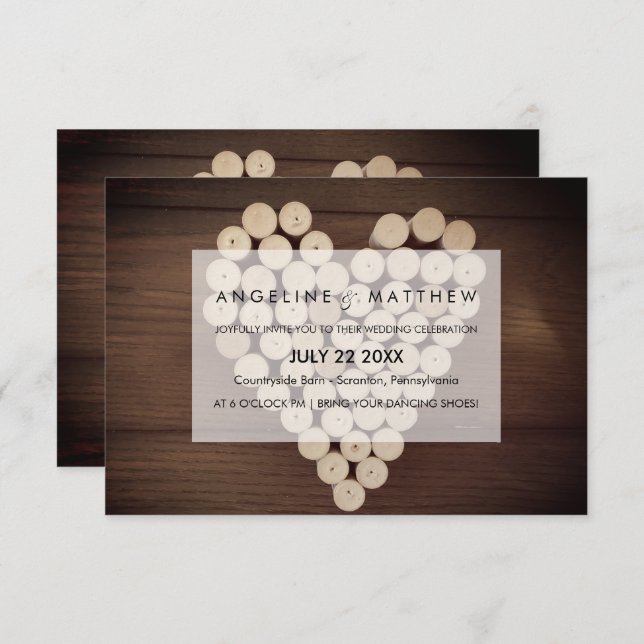 Rustikale Weinkellerei Weingarten Einladung zur Ho (Vorne/Hinten)