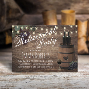 Rustikale Weinrebe Einladung