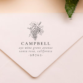 Rustikale Weintrauben Familienname Rücksendeadress Gummistempel