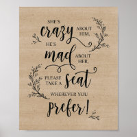 Rustikale Weintrauben Hochzeitsfeier Sitzsignatur