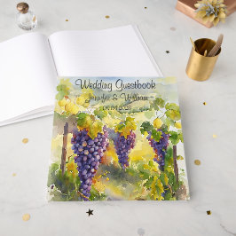 Rustikale Weintrauben Lemons Italien Hochzeit Gästebuch